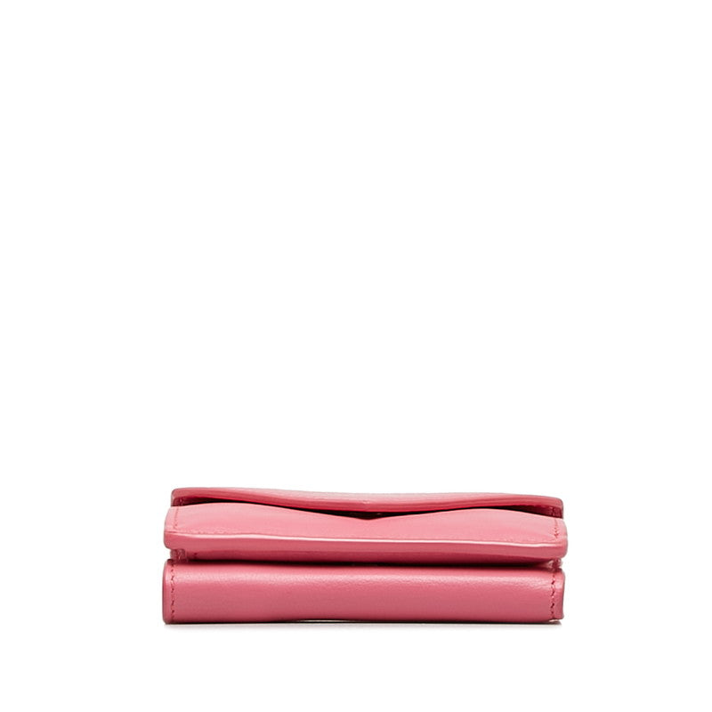 バレンシアガ ミニ ペーパーウォレット 二つ折り財布 391446 ピンク レザー レディース BALENCIAGA 【中古】