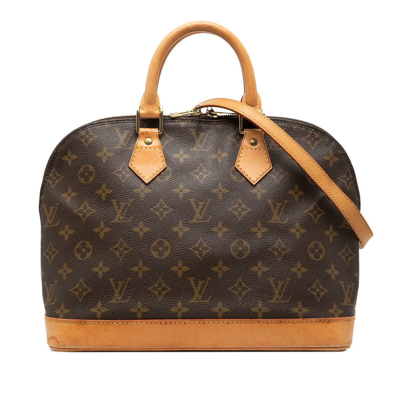 ルイ ヴィトン モノグラム アルマPM 旧型 ハンドバッグ ショルダーバッグ2WAY M51130 ブラウン PVC レザー レディース LOUIS VUITTON 中古