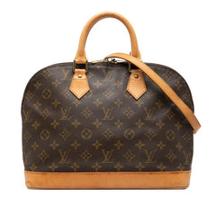 ルイ ヴィトン モノグラム アルマPM 旧型 ハンドバッグ ショルダーバッグ2WAY M51130 ブラウン PVC レザー レディース LOUIS VUITTON 中古
