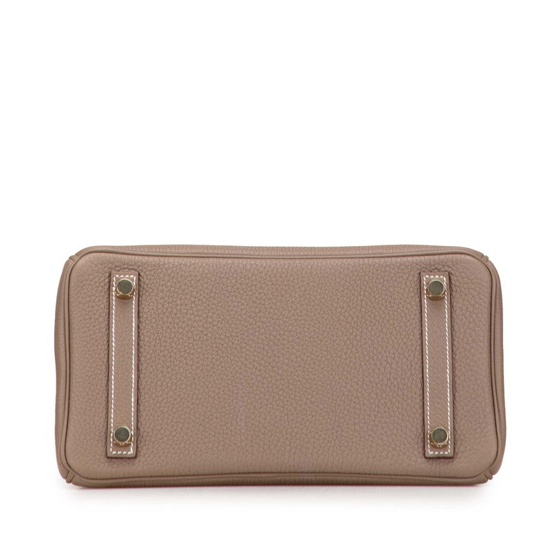 エルメス バーキン25 ハンドバッグ エトゥープ グレージュ ゴールド金具 トゴ レディース HERMES 【中古】