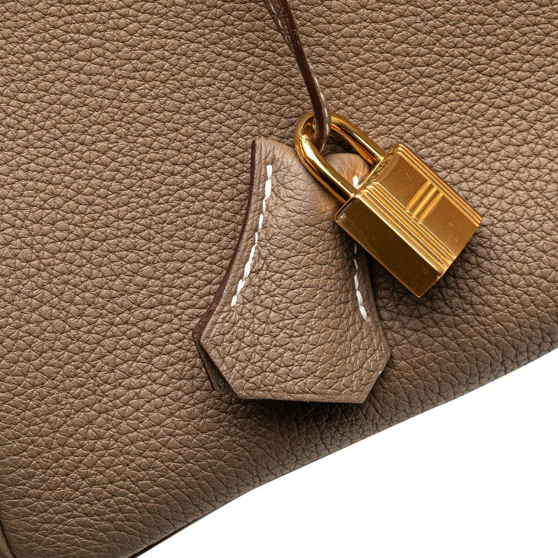 エルメス バーキン25 ハンドバッグ エトゥープ グレージュ ゴールド金具 トゴ レディース HERMES 【中古】