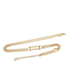シャネル ココマーク チェーンベルト ゴールド ピンク メッキ ラインストーン レディース CHANEL 【中古】