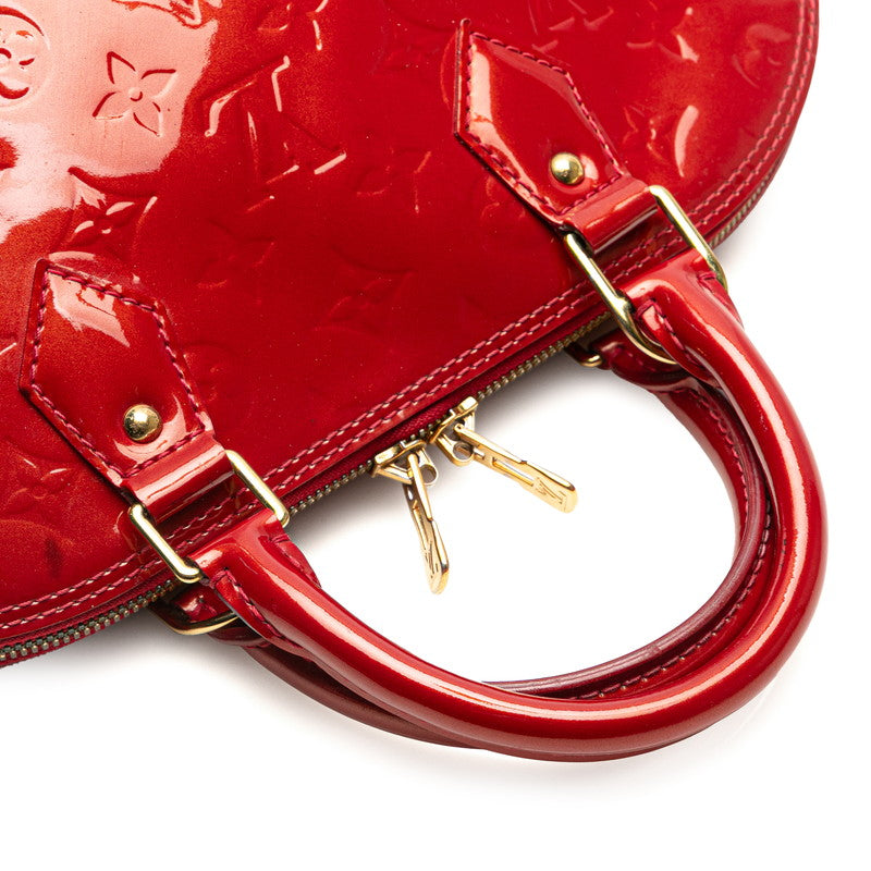 ルイ ヴィトン モノグラム ヴェルニ アルマPM ハンドバッグ M90169 スリーズ レッド パテントレザー レディース LOUIS VUITTON 【中古】