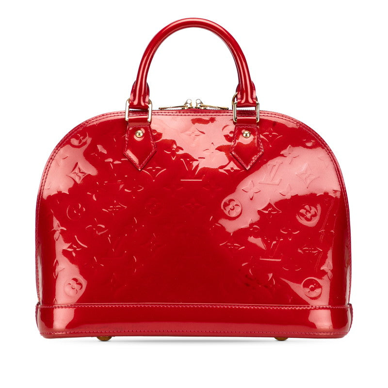 ルイ ヴィトン モノグラム ヴェルニ アルマPM ハンドバッグ M90169 スリーズ レッド パテントレザー レディース LOUIS VUITTON 【中古】