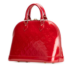 ルイ ヴィトン モノグラム ヴェルニ アルマPM ハンドバッグ M90169 スリーズ レッド パテントレザー レディース LOUIS VUITTON 【中古】