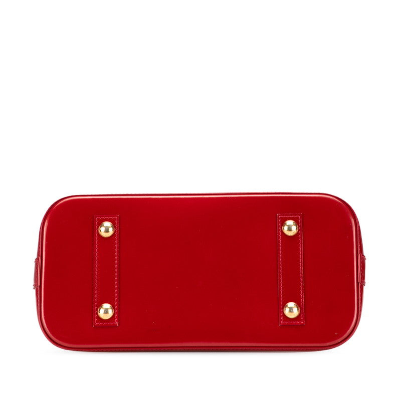 ルイ ヴィトン モノグラム ヴェルニ アルマPM ハンドバッグ M90169 スリーズ レッド パテントレザー レディース LOUIS VUITTON 【中古】
