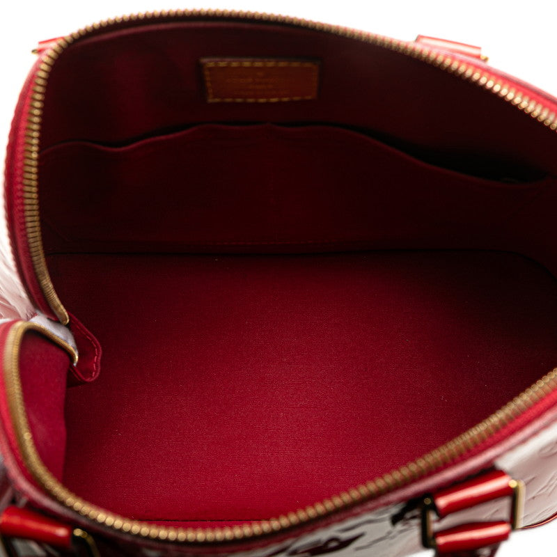 ルイ ヴィトン モノグラム ヴェルニ アルマPM ハンドバッグ M90169 スリーズ レッド パテントレザー レディース LOUIS VUITTON 【中古】
