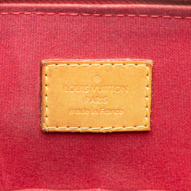 ルイ ヴィトン モノグラム ヴェルニ アルマPM ハンドバッグ M90169 スリーズ レッド パテントレザー レディース LOUIS VUITTON 【中古】