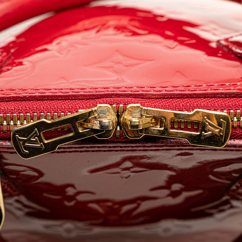 ルイ ヴィトン モノグラム ヴェルニ アルマPM ハンドバッグ M90169 スリーズ レッド パテントレザー レディース LOUIS VUITTON 【中古】