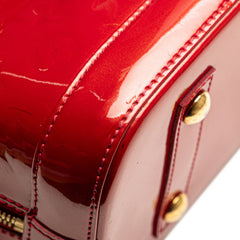 ルイ ヴィトン モノグラム ヴェルニ アルマPM ハンドバッグ M90169 スリーズ レッド パテントレザー レディース LOUIS VUITTON 【中古】