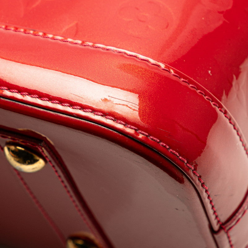 ルイ ヴィトン モノグラム ヴェルニ アルマPM ハンドバッグ M90169 スリーズ レッド パテントレザー レディース LOUIS VUITTON 【中古】