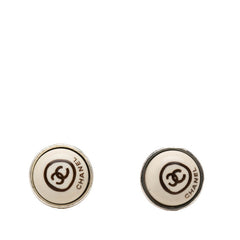 シャネル ココマーク ピアス シルバー アイボリー メタル レディース CHANEL 【中古】