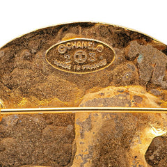 シャネル ヴィンテージ ココマーク ラウンド ライオン モチーフ ブローチ ゴールド メッキ レディース CHANEL 【中古】