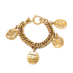 シャネル ロゴ ココマーク 31 RUE CAMBON PARIS チャームブレスレット ゴールド メッキ レディース CHANEL 【中古】