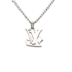 ルイ ヴィトン ペンダント モノグラム ロウ チェーン ネックレス MO2254 シルバー メタル レディース LOUIS VUITTON 【中古】