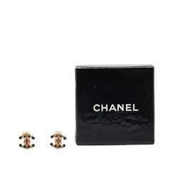 シャネル ココマーク カラーストーン イヤリング ゴールド メッキ レディース CHANEL 【中古】