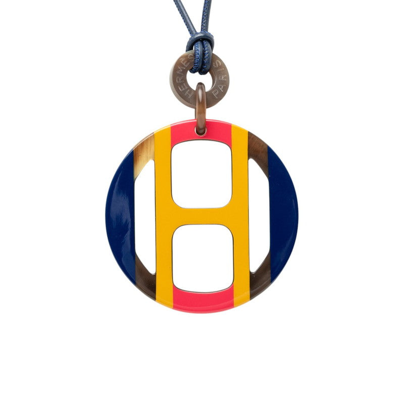 エルメス Hエキップ ネックレス マルチカラー バッファローホーン レディース HERMES 中古