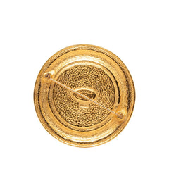 シャネル 31 RUE CAMBON ロゴ ラウンド ブローチ ゴールド メッキ GP レディース CHANEL 【中古】