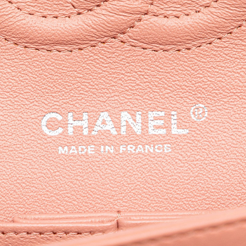 シャネル マトラッセ ココマーク チェーンショルダーバッグ オレンジ エナメル レディース CHANEL 【中古】