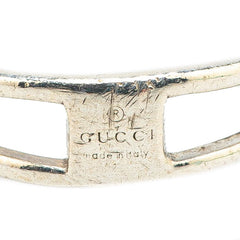 グッチ インターロッキングG スリム オープンバンド リング 指輪 #15 SV925 シルバー レディース GUCCI 【中古】