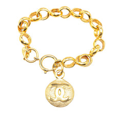 シャネル ヴィンテージ ココマーク チェーン ブレスレット ゴールド メッキ レディース CHANEL 【中古】