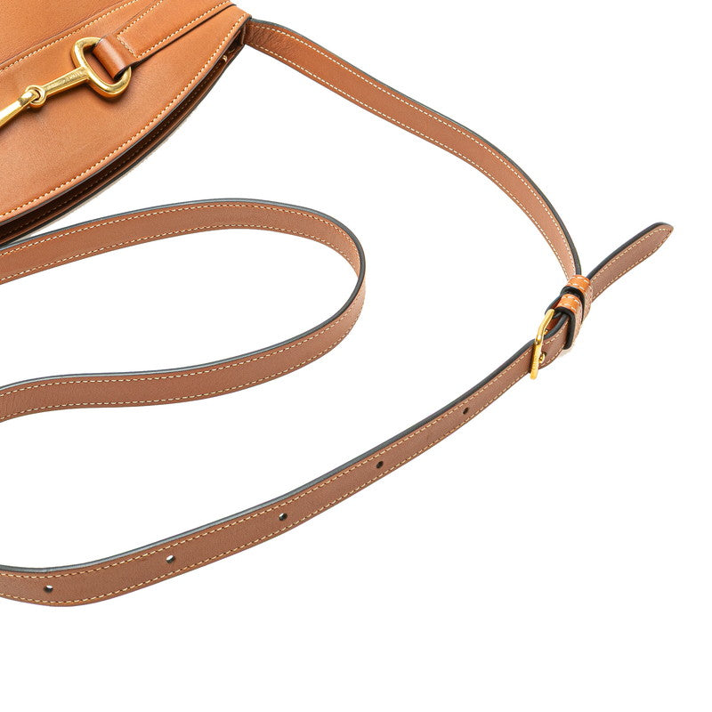 セリーヌ クレシー ショルダーバッグ バケットバッグ ブラウン レザー レディース CELINE 【中古】