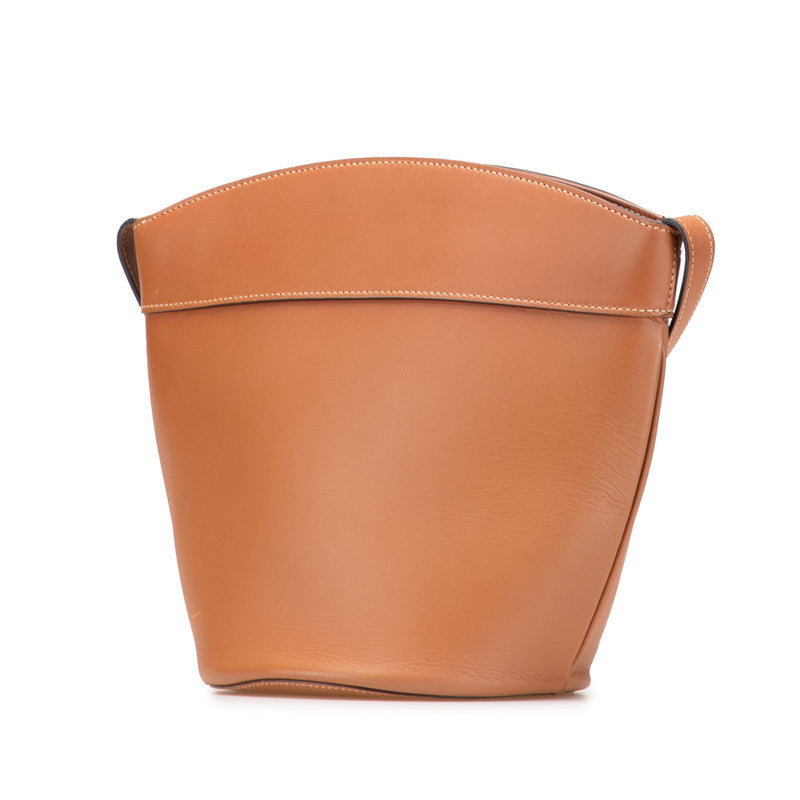 セリーヌ クレシー ショルダーバッグ バケットバッグ ブラウン レザー レディース CELINE 【中古】