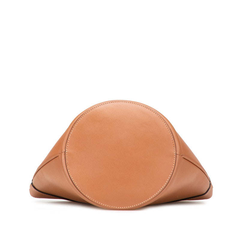 セリーヌ クレシー ショルダーバッグ バケットバッグ ブラウン レザー レディース CELINE 【中古】