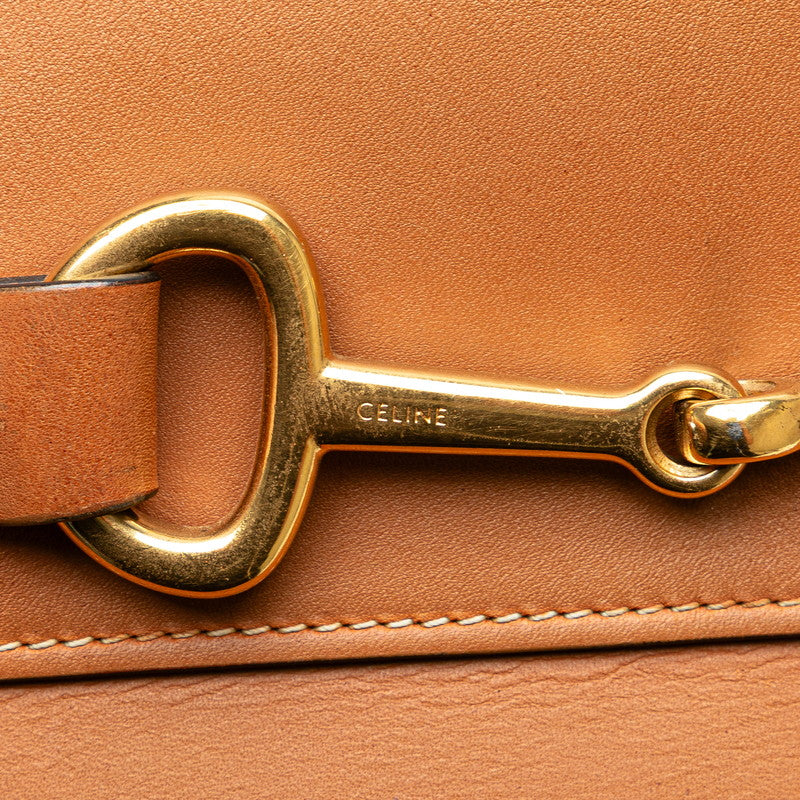 セリーヌ クレシー ショルダーバッグ バケットバッグ ブラウン レザー レディース CELINE 【中古】