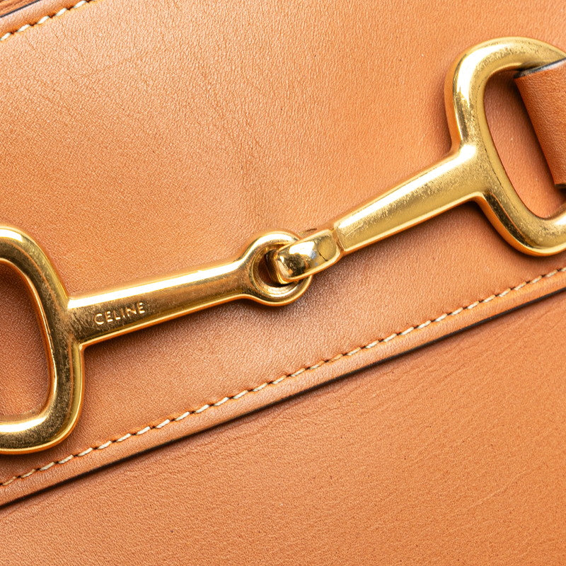 セリーヌ クレシー ショルダーバッグ バケットバッグ ブラウン レザー レディース CELINE 【中古】