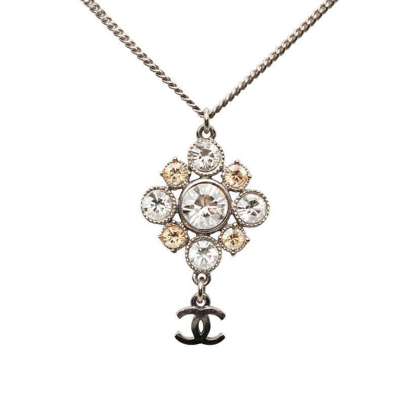 シャネル ココマーク ビジュー ネックレス シルバー メタル レディース CHANEL 【中古】
