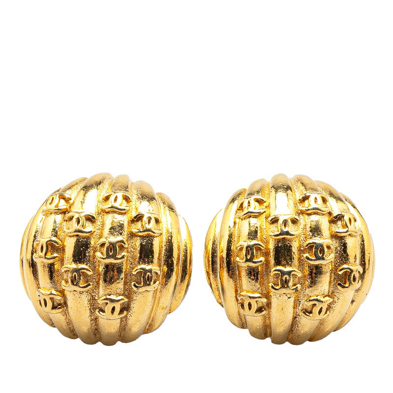 シャネル ココマーク ラウンド イヤリング ゴールド メッキ レディース CHANEL 【中古】