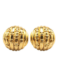 シャネル ココマーク ラウンド イヤリング ゴールド メッキ レディース CHANEL 【中古】