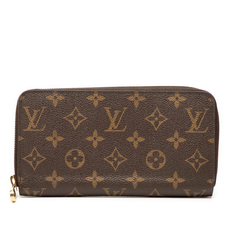 ルイ ヴィトン モノグラム ジッピーウォレット ラウンドファスナー 長財布 M42616 ブラウン PVC レザー レディース LOUIS VUITTON 【中古】