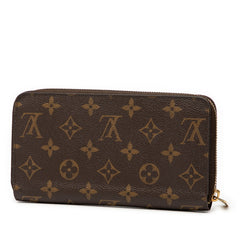 ルイ ヴィトン モノグラム ジッピーウォレット ラウンドファスナー 長財布 M42616 ブラウン PVC レザー レディース LOUIS VUITTON 【中古】