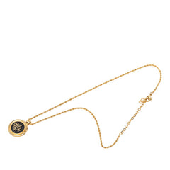 ディオール ヴィンテージ ロゴ ペンダント ネックレス ゴールド メッキ GP レディース Dior 【中古】