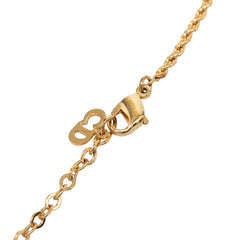 ディオール ヴィンテージ ロゴ ペンダント ネックレス ゴールド メッキ GP レディース Dior 【中古】