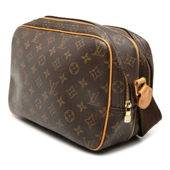 ルイ ヴィトン モノグラム リポーターPM 斜め掛け ショルダーバッグ M45254 ブラウン PVC レザー レディース LOUIS VUITTON 【中古】