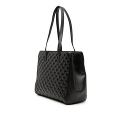 ヴェルサーチェ メデューサ キルティング トートバッグ ブラック レザー レディース VERSACE 【中古】