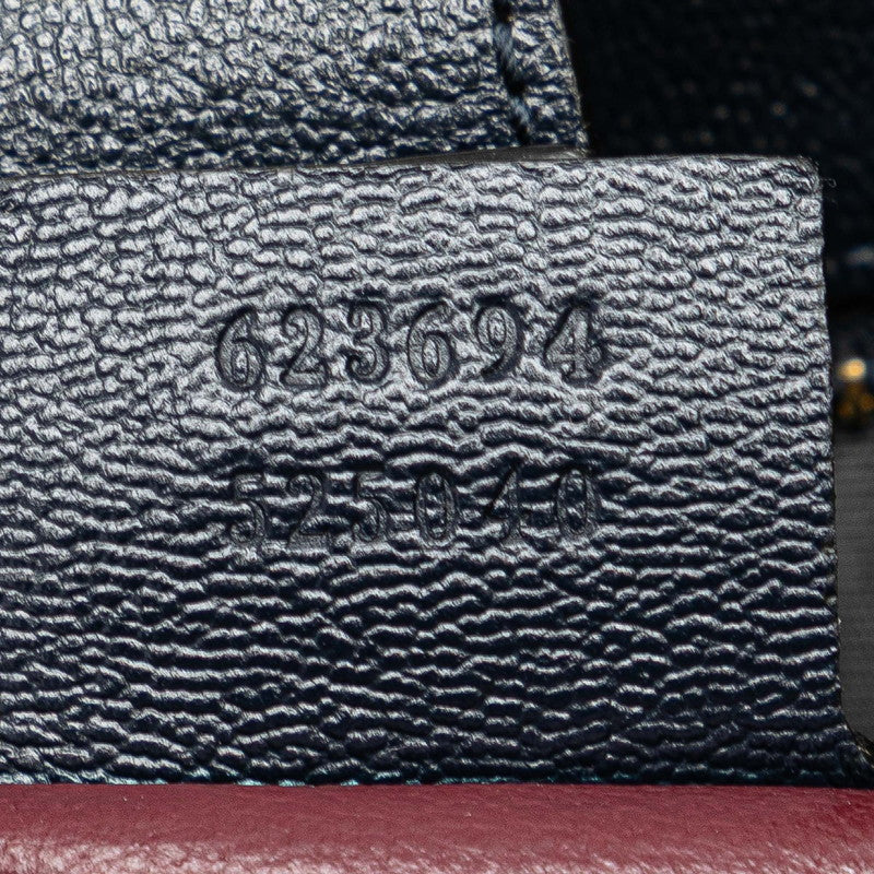 グッチ ホースビット トートバッグ ショルダーバッグ 623694 ベージュ ネイビー キャンバス レザー レディース GUCCI 【中古】