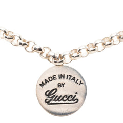 グッチ チェーン ロゴ ペンダント ネックレス SV925 シルバー レディース GUCCI 【中古】