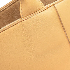 ボッテガヴェネタ マキシイントレチャート アルコ ハンドバッグ トートバッグ ベージュ レザー レディース BOTTEGAVENETA 【中古】