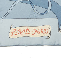 エルメス カレ90 LE CARNAVAL DE VENISE ベニスのカーニバル スカーフ ブルー マルチカラー シルク レディース HERMES 中古