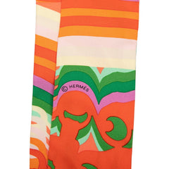 エルメス ツイリー brides de gala ブリッド ドゥ ガラ スカーフ オレンジ系 シルク レディース HERMES 中古