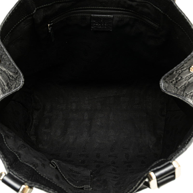 グッチ グッチシマ トートバッグ 233607 ブラック レザー レディース GUCCI 【中古】