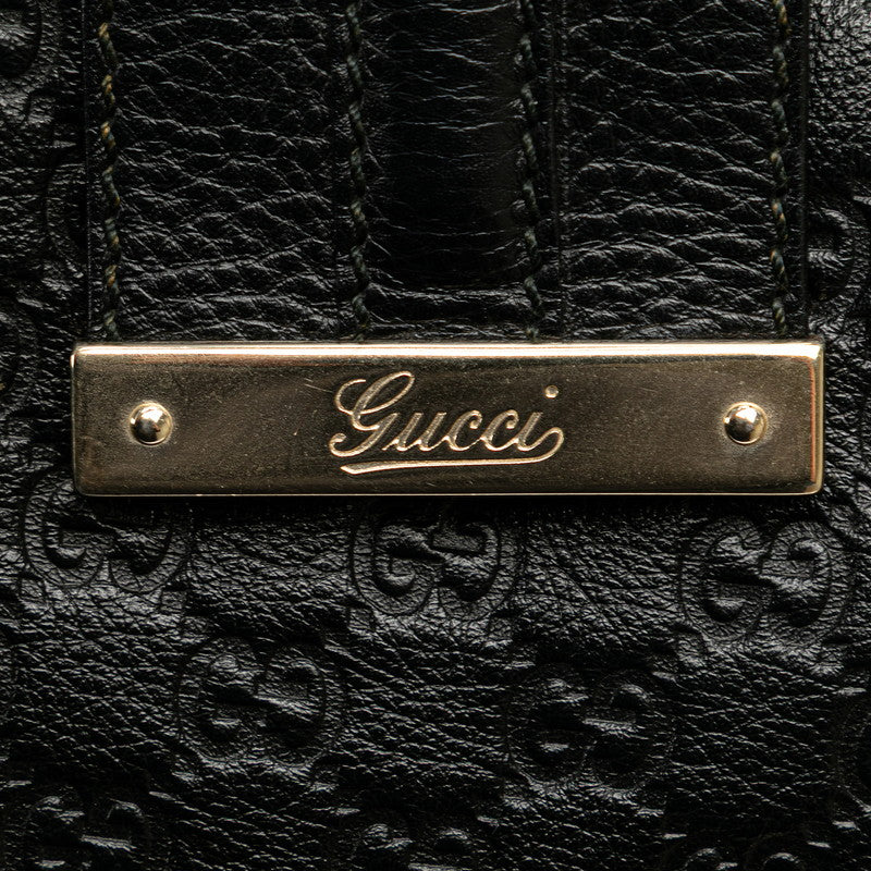 グッチ グッチシマ トートバッグ 233607 ブラック レザー レディース GUCCI 【中古】