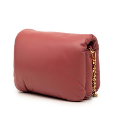 ロエベ アナグラム ゴヤ パファー チェーン ショルダーバッグ ピンク レザー レディース LOEWE 【中古】