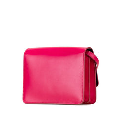 プラダ 斜め掛け ショルダーバッグ ポシェット BT1031 ピンク レザー レディース PRADA 【中古】