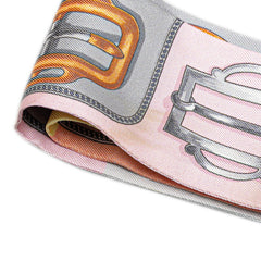 エルメス ツイリー Bouclerie d Attelage アトラージュのバックル スカーフ マルチカラー シルク レディース HERMES 【中古】
