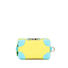 ルイ ヴィトン プレイグラウンド ヴェルティカル トランク 斜め掛け ショルダーバッグ ウエアラブルウォレット M82007 イエロー ライトブルー レザー レディース LOUIS VUITTON 【中古】